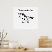 Poster Unicorn zèbre (Cuisine)