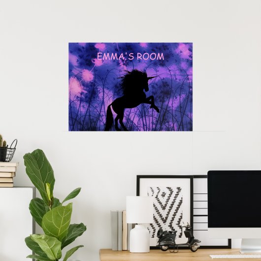 Poster Unicorne (Bureau à domicile)