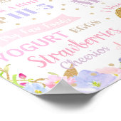 Poster Unicorne 1er Anniversaire Jalons de naissance Stat (Coin)