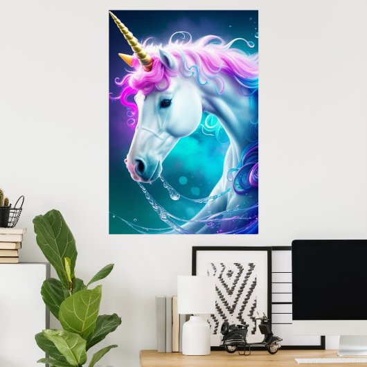 Poster Unicorne 6 (Bureau à domicile)