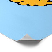 Poster Unicorne Afro Jaune (Coin)