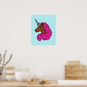 Poster Unicorne Afro Rose Chaud (Cuisine)