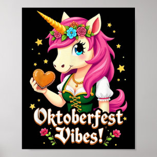 Poster Unicorne allemande Drindl Funny Vibes Enfants Ados