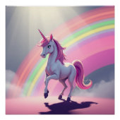 Poster Unicorne arc-en-ciel (Devant)
