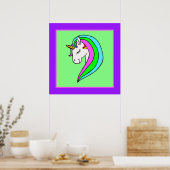 Poster Unicorne arc-en-ciel (Cuisine)