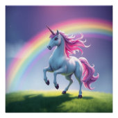 Poster Unicorne arc-en-ciel (Devant)