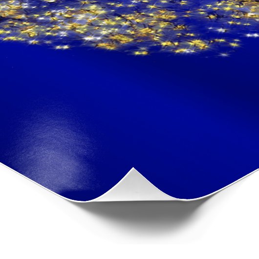 Poster Unicorne arc-en-ciel et Parties scintillant (Coin)