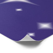 Poster Unicorne bleu étoile (Coin)