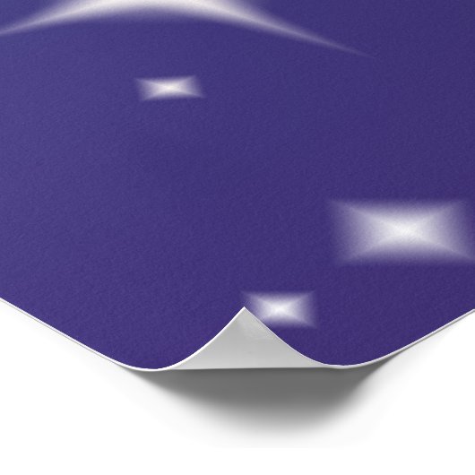 Poster Unicorne bleu étoile (Coin)