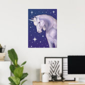 Poster Unicorne bleu étoile (Bureau à domicile)