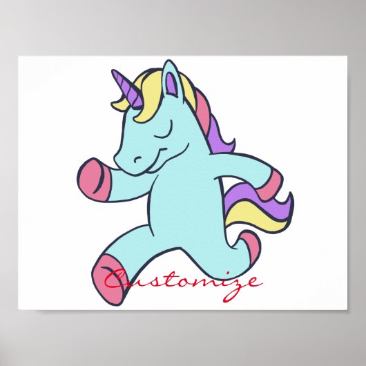 Poster Unicorne Bleue Courant Thunder_Cove (Devant)