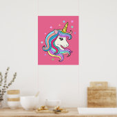 Poster Unicorne colorée (Cuisine)