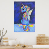 Poster Unicorne de Féerie arc-en-ciel (Cuisine)