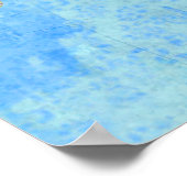 Poster Unicorne de fleurs sur papier d'art bleu (Coin)