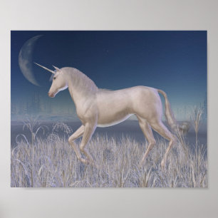 Poster Unicorne d'hiver - course