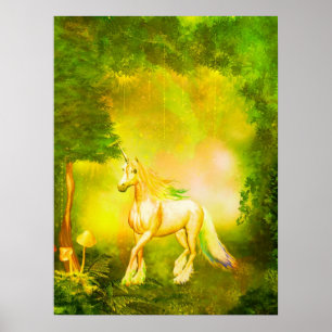 Poster Unicorne d'or