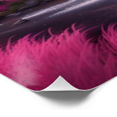 Poster Unicorne en rose (Coin)