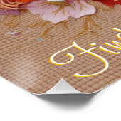 Poster Unicorne Enchantée Automne Magique Pastel Orange H (Coin)