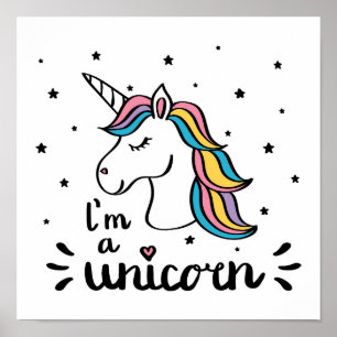 Poster Unicorne Je suis une licorne