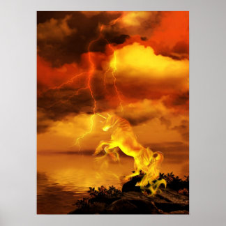 Poster Unicorne Lightning
