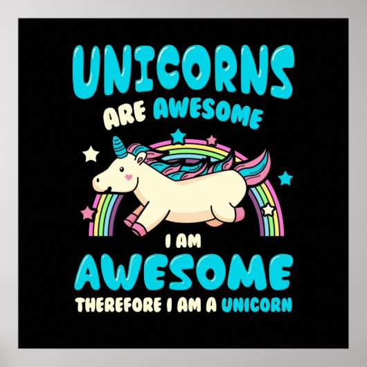 Poster Unicorne magique (Devant)