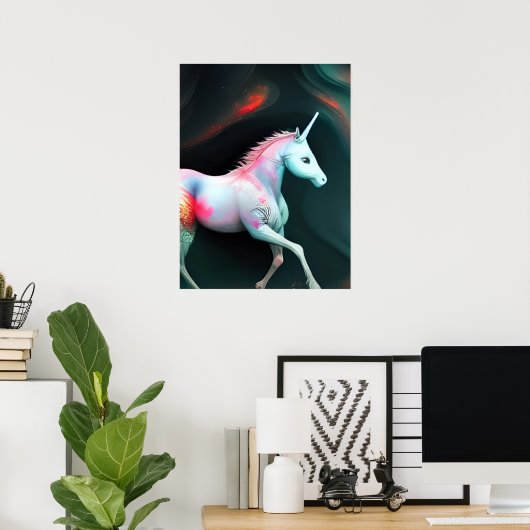 Poster Unicorne magique (Bureau à domicile)