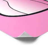 Poster Unicorne magique avec manne rose et queue (Coin)