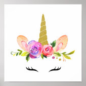 Poster Unicorne magique, Conte de fées, Nourriture pour f (Devant)