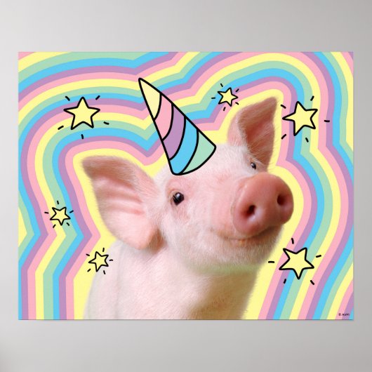 Poster Unicorne magique de Piglet (Devant)