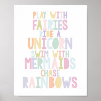 UNICORNE MAGIQUE, FAIRIES, MERMAIDS, RAINBOWS IMPR