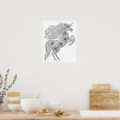 Poster Unicorne magique inspirée 2 (Cuisine)