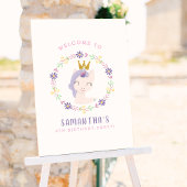 Poster Unicorne magique Princesse | Bienvenue à la fête d