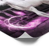 Poster Unicorne magique rose (Coin)