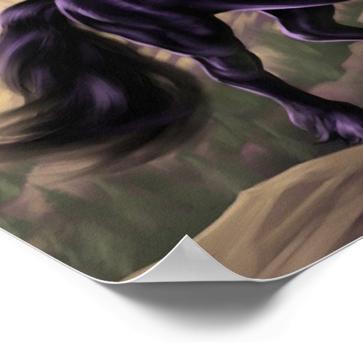 Poster Unicorne noire (Coin)