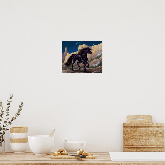 Poster Unicorne noire (Cuisine)