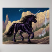 Poster Unicorne noire (Devant)