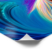 Poster Unicorne noire Melanin Unicornes Afro Queen Crown (Coin)