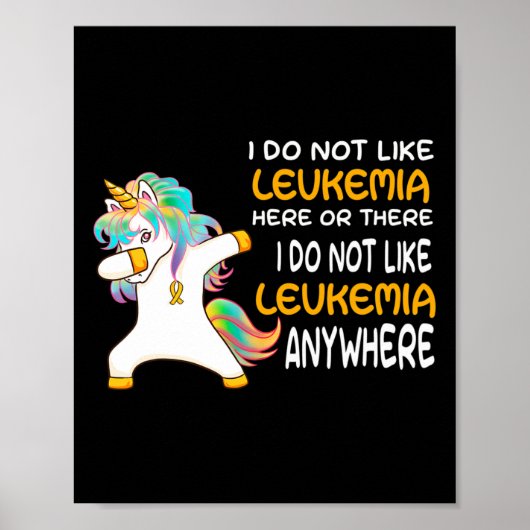 Poster Unicorne Sensibilisation À La Leucémie Chez Les Fe (Devant)