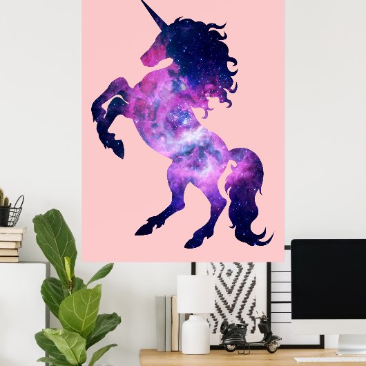 Poster Unicorne spatiale (Bureau à domicile)