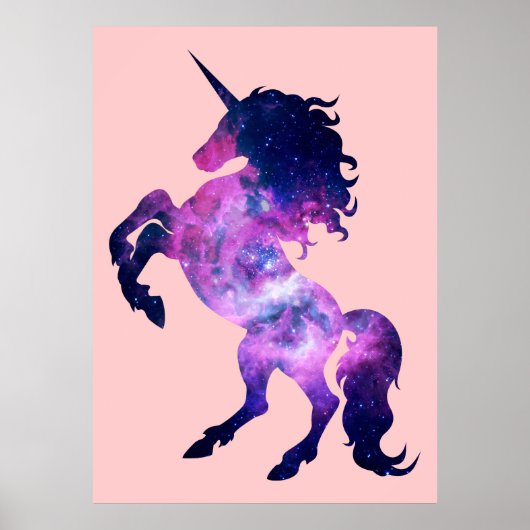Poster Unicorne spatiale (Devant)