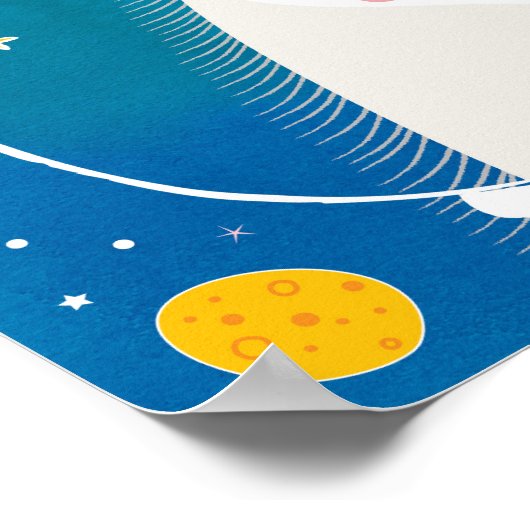 Poster Unicorne spatiale (Coin)