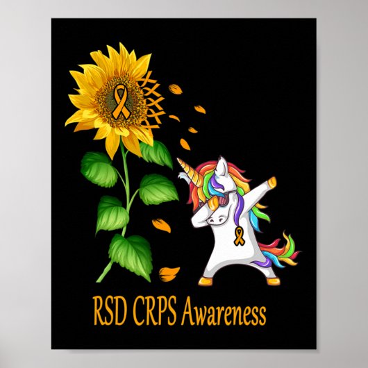 Poster Unicorne Tournesol RSD Sensibilisation à la RPS (Devant)