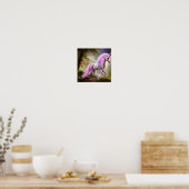 Poster Unicorne violet lunaire sur (Cuisine)