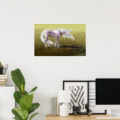 Poster Unicorne violette brillante (Bureau à domicile)