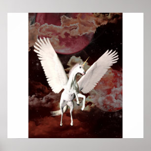 Poster Unicorne volant