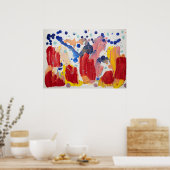 Poster Unicornes roses douces dansant sur arc-en-ciel (Cuisine)