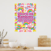 Poster Unicorns et Rainbows The Poster! (Cuisine)