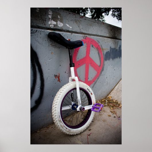 Poster Unicycle pour la paix (Devant)