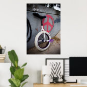 Poster Unicycle pour la paix (Bureau à domicile)