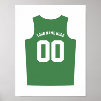 Poster Uniforme Basketball Personnaliser Dark Gree